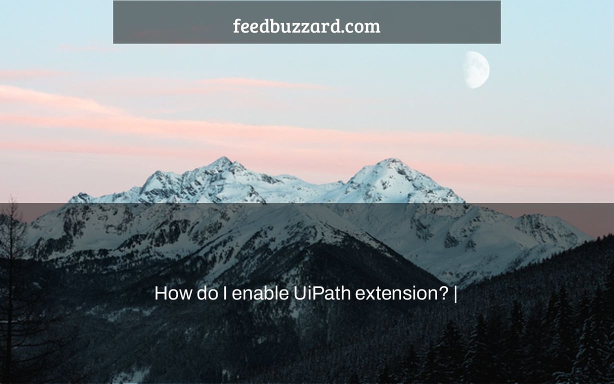 How do I enable UiPath extension? |