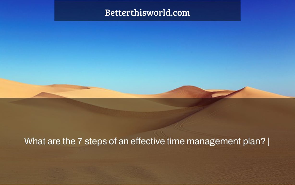 What are the 7 steps of an effective time management plan? |
