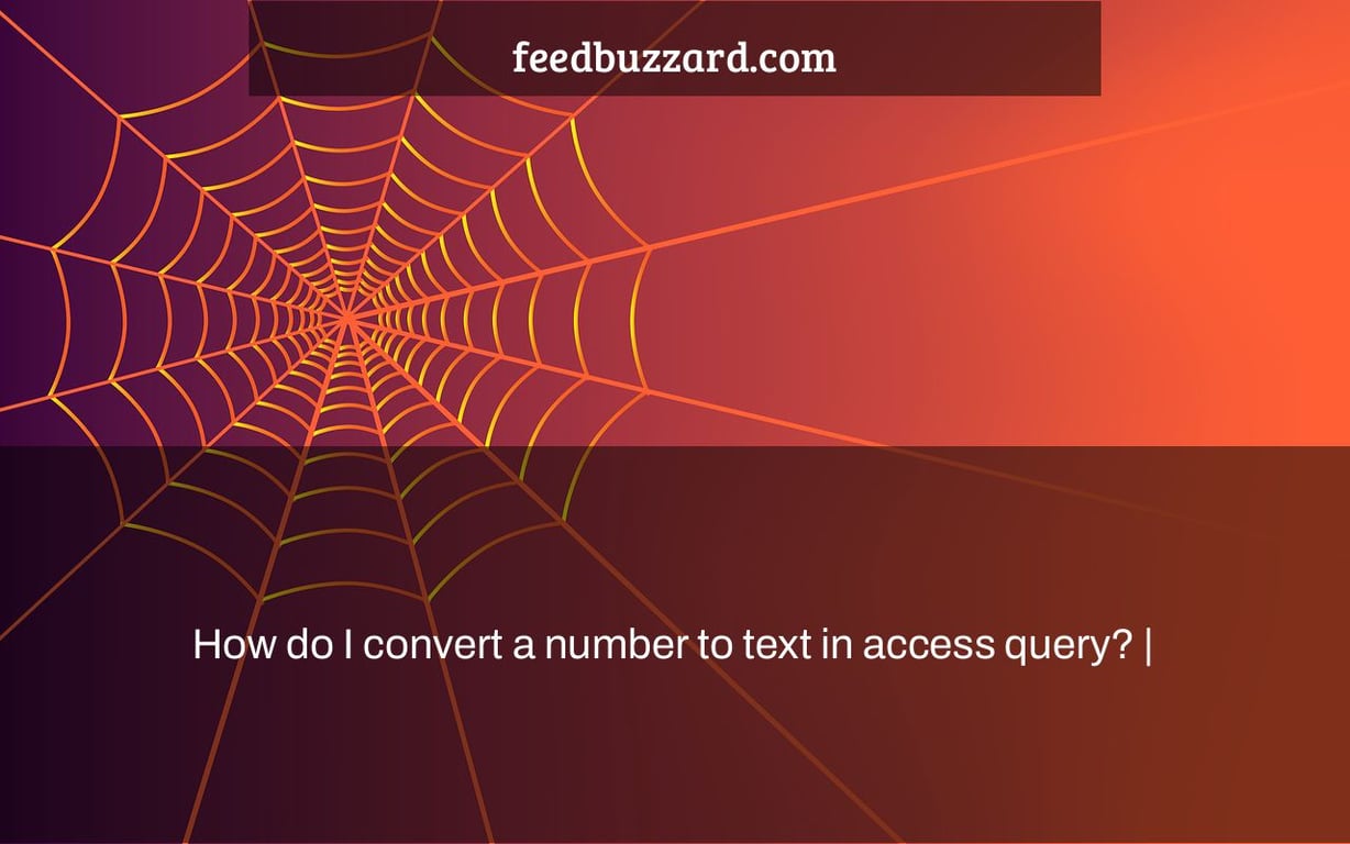 How do I convert a number to text in access query? |