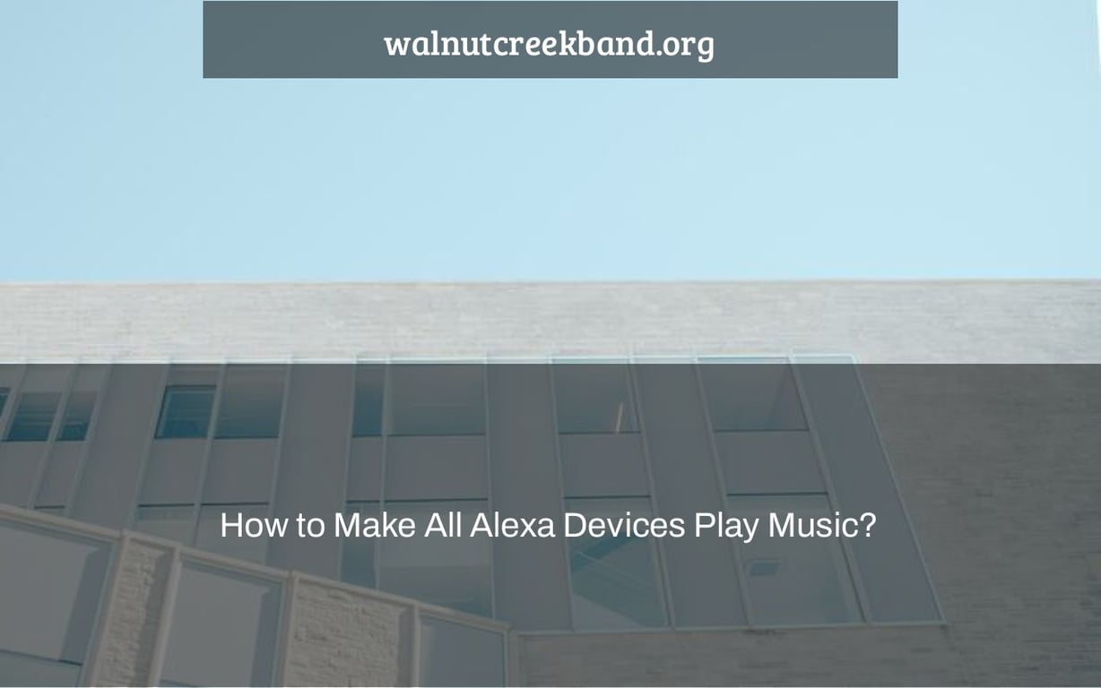 How to Make All Alexa Devices Play Music?