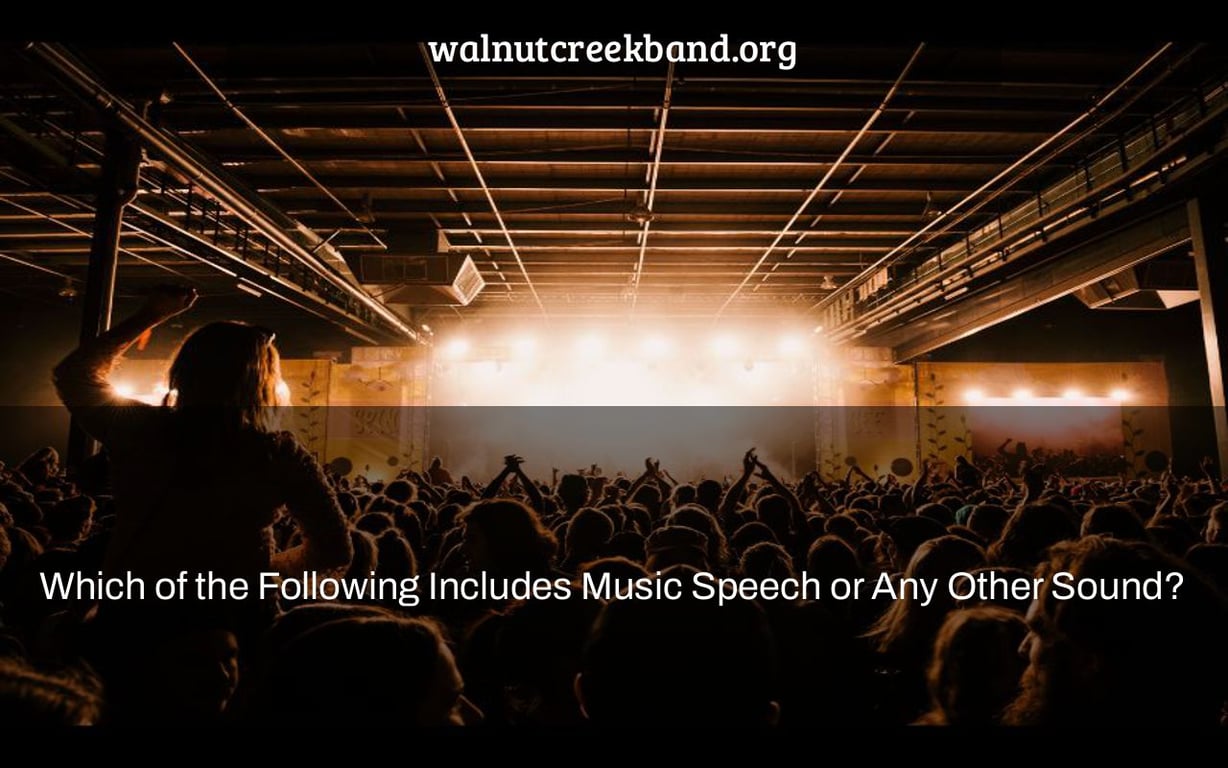 Which of the Following Includes Music Speech or Any Other Sound?