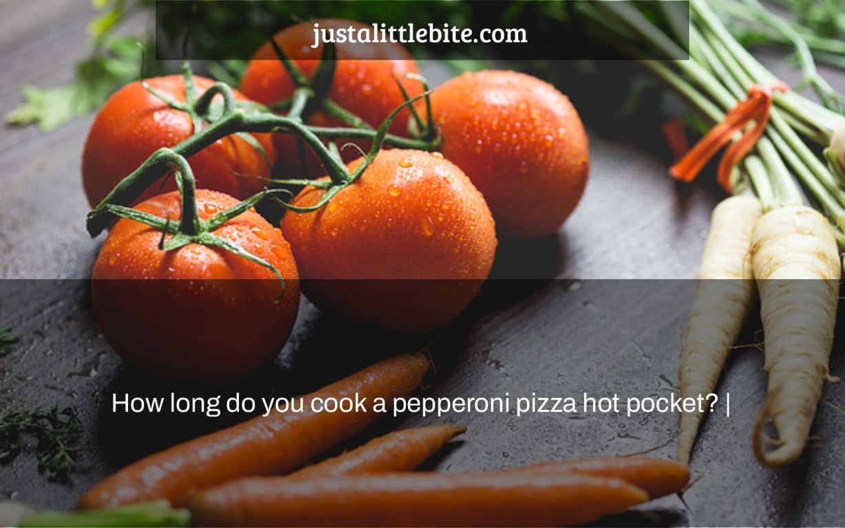 How long do you cook a pepperoni pizza hot pocket? JustALittleBite