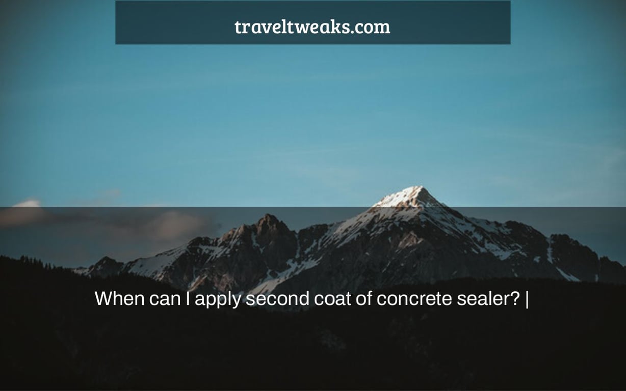 When can I apply second coat of concrete sealer? |