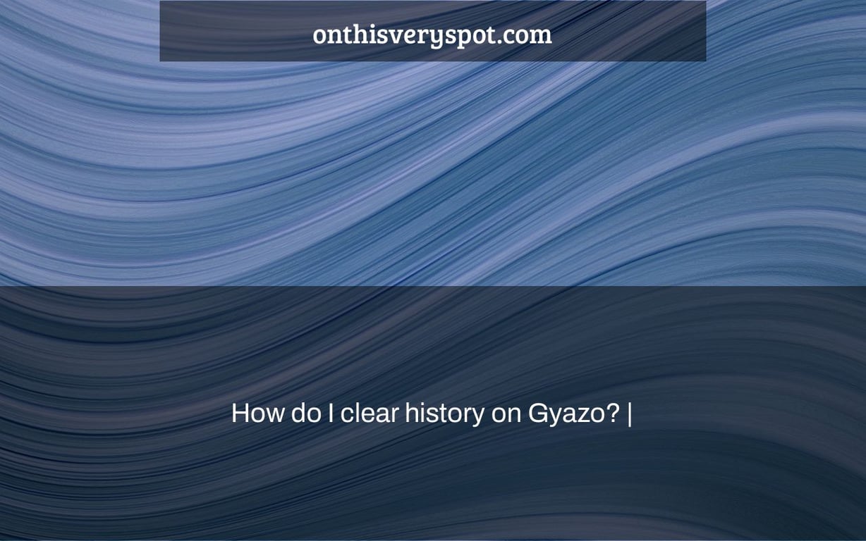 How Do I Clear History On Gyazo On This Very Spot