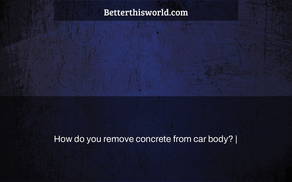 How do you remove concrete from car body? |
