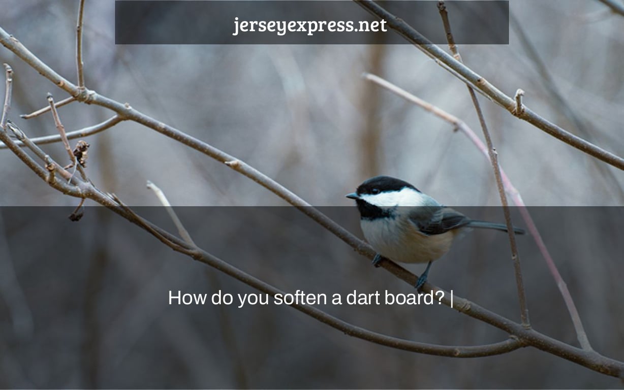 How do you soften a dart board? |