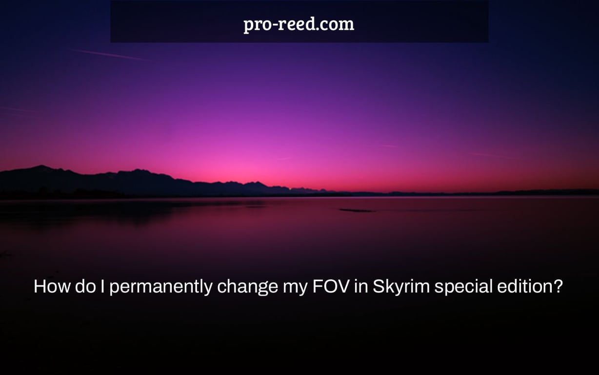 How do I permanently change my FOV in Skyrim special edition?
