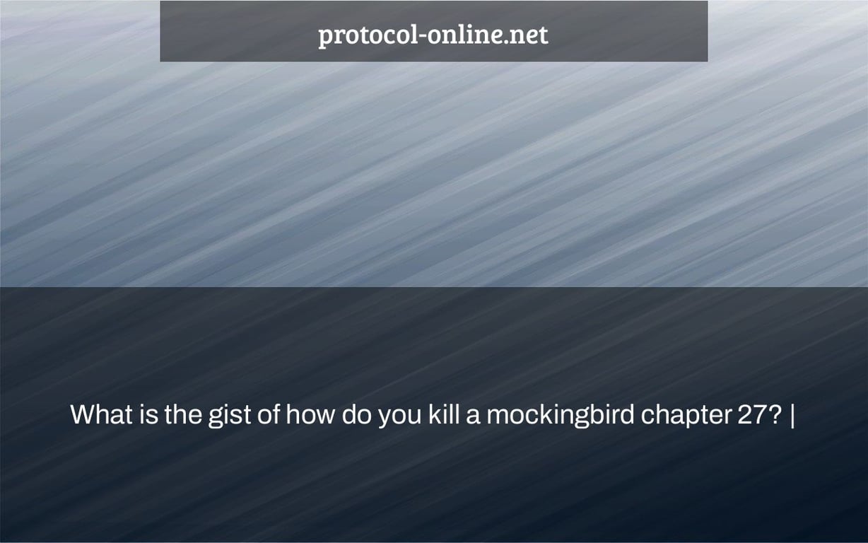 What is the gist of how do you kill a mockingbird chapter 27? |