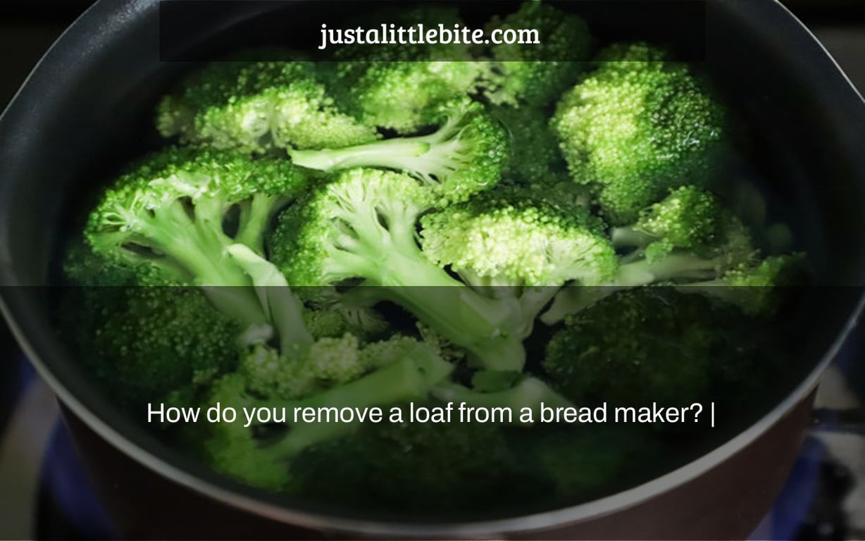 How do you remove a loaf from a bread maker? |