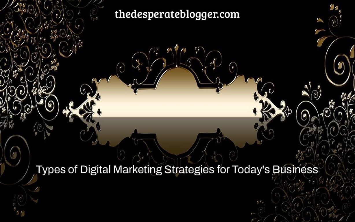 Types of Digital Marketing Strategies for Today's Business