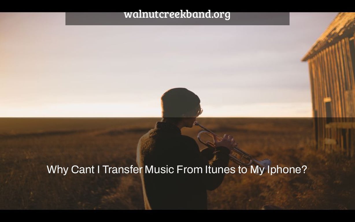 Why Cant I Transfer Music From Itunes to My Iphone?