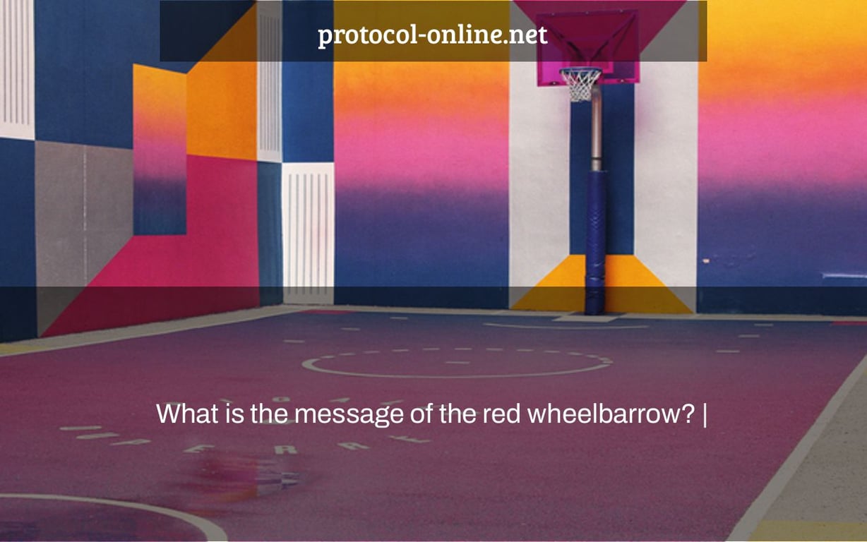 What is the message of the red wheelbarrow? |