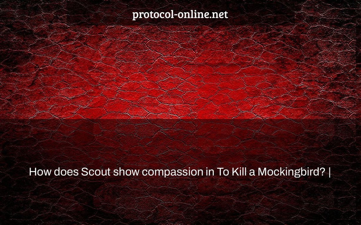 How does Scout show compassion in To Kill a Mockingbird? |