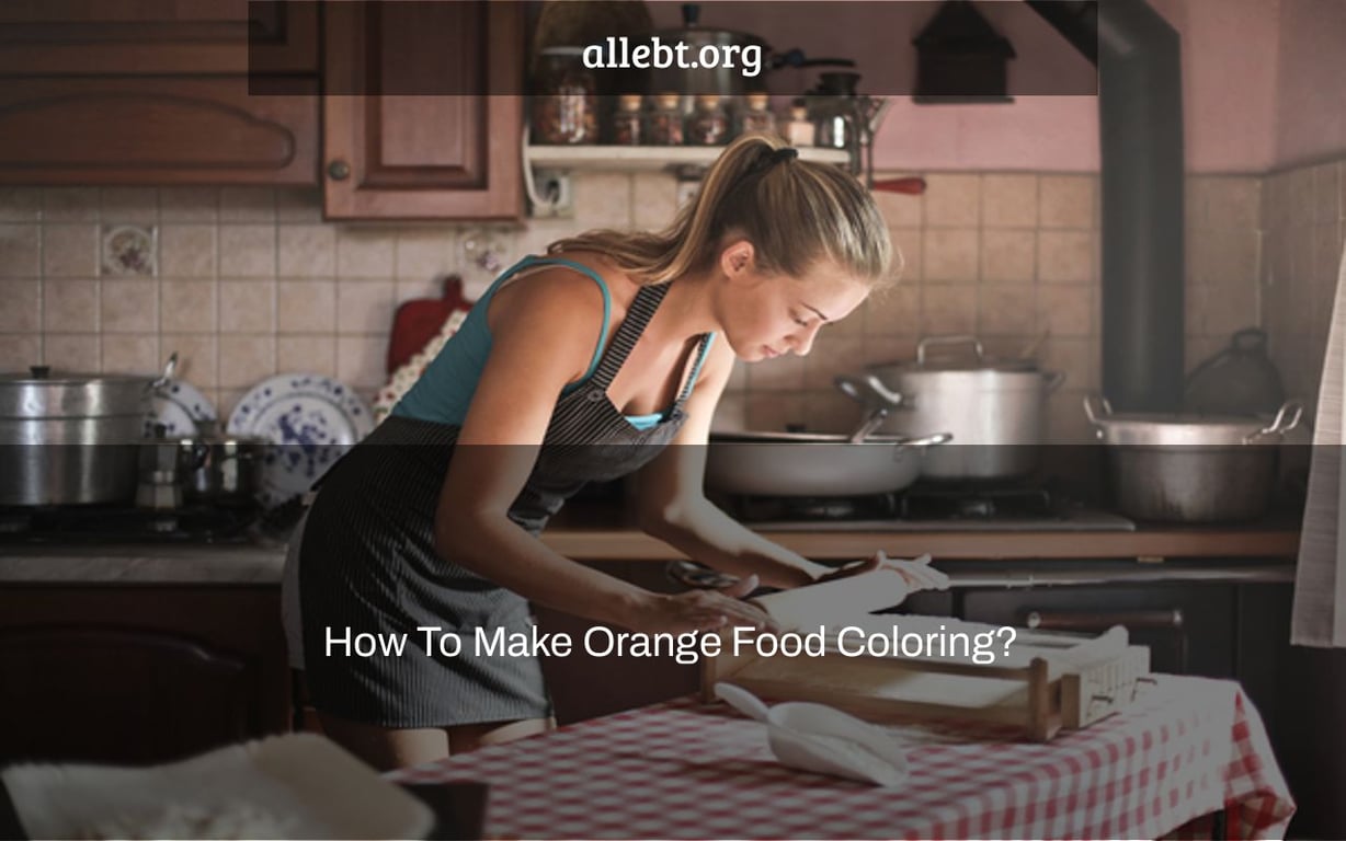 How To Make Orange Food Coloring?