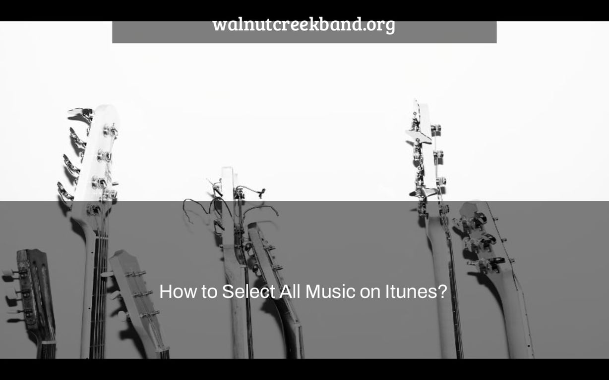 How to Select All Music on Itunes?