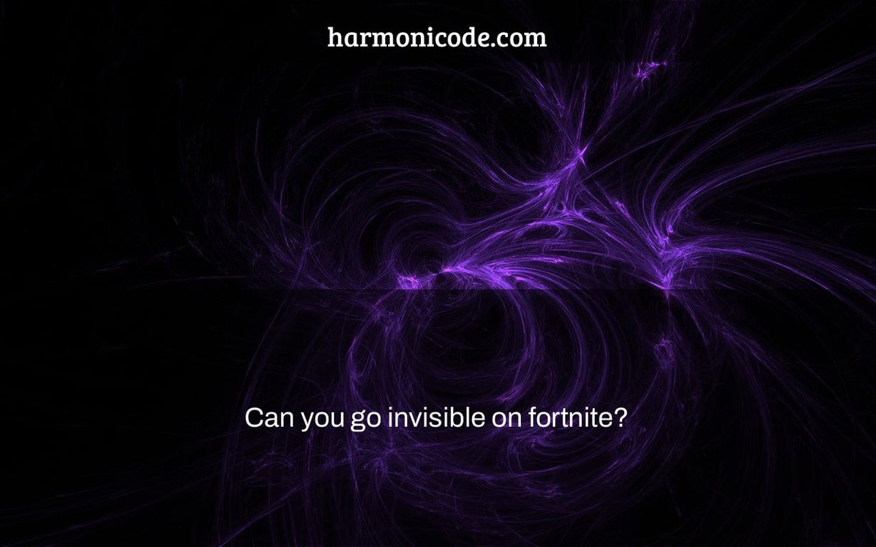 Can you go invisible on fortnite?