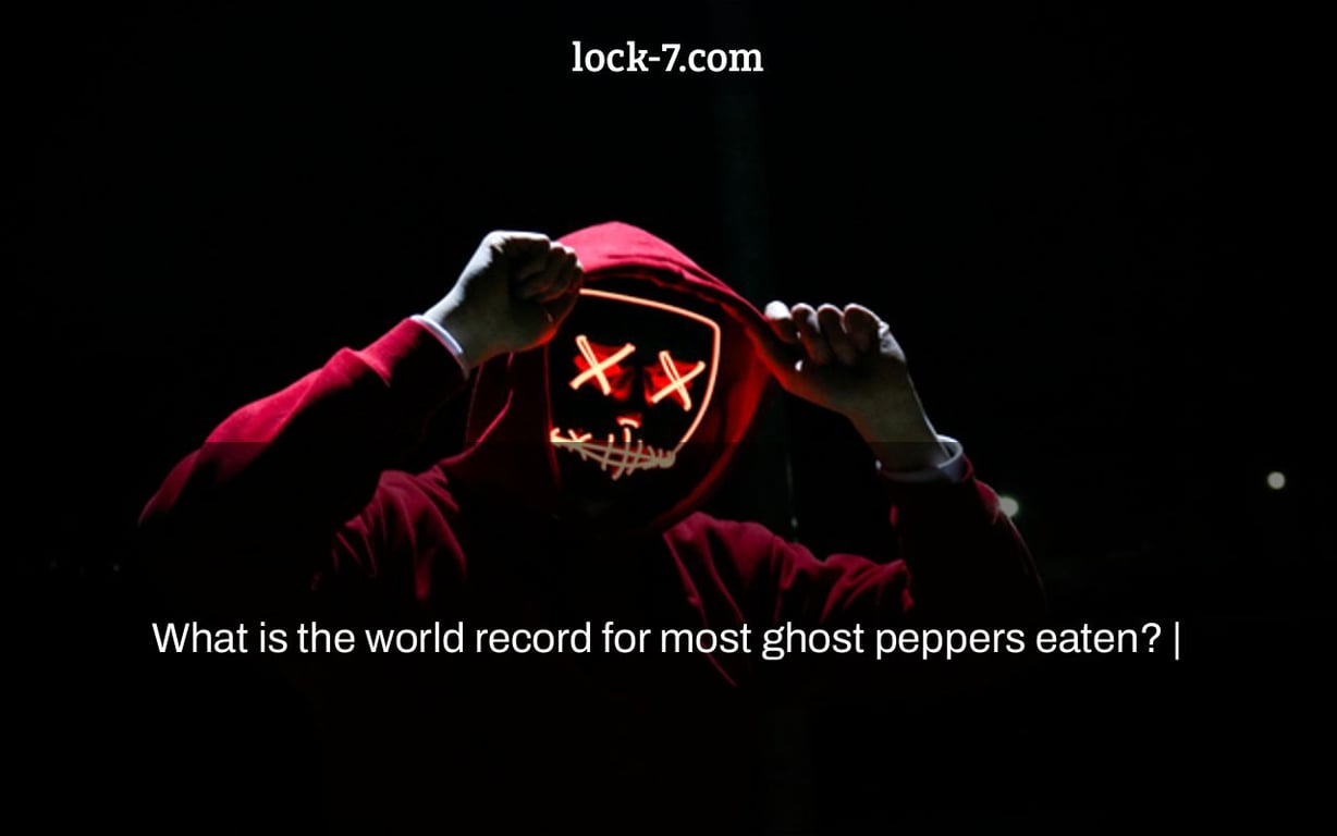 What is the world record for most ghost peppers eaten? |