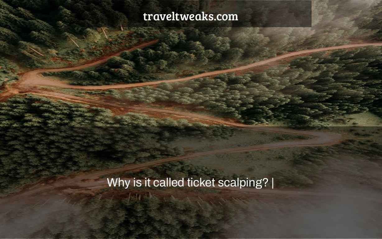 Why is it called ticket scalping? |