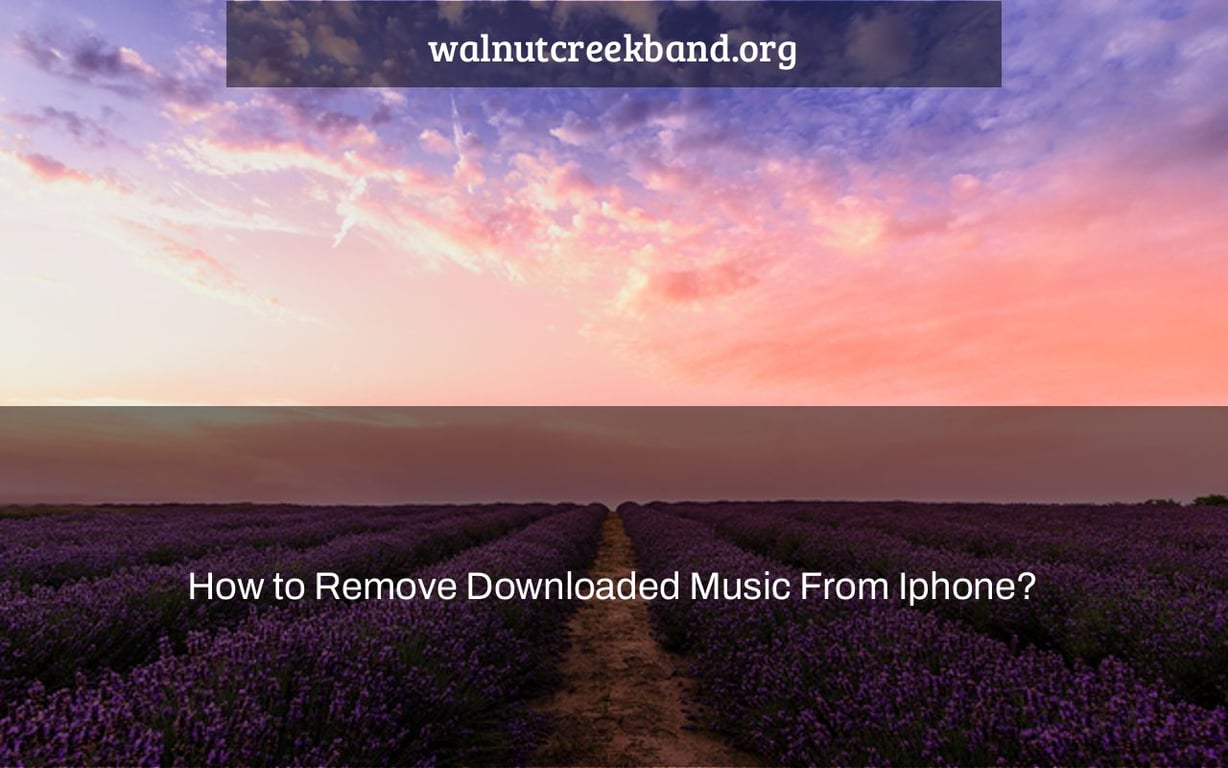 How to Remove Downloaded Music From Iphone?