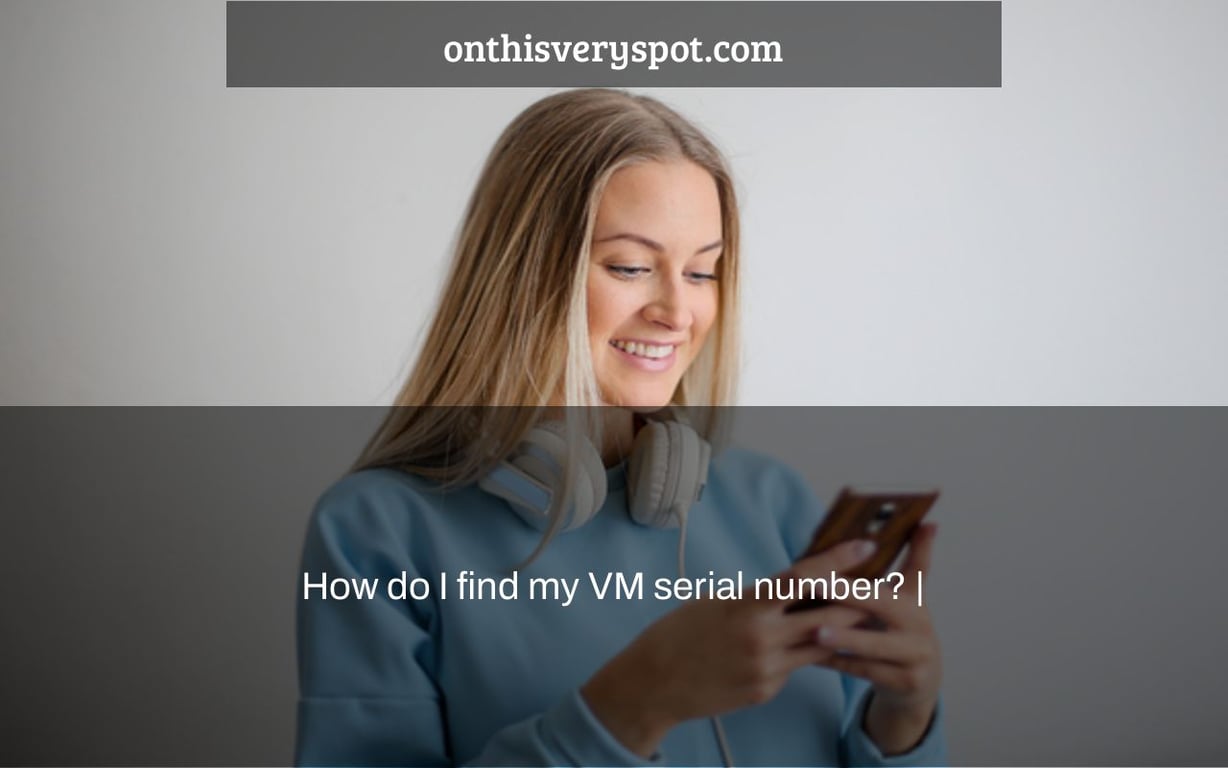 How do I find my VM serial number? |