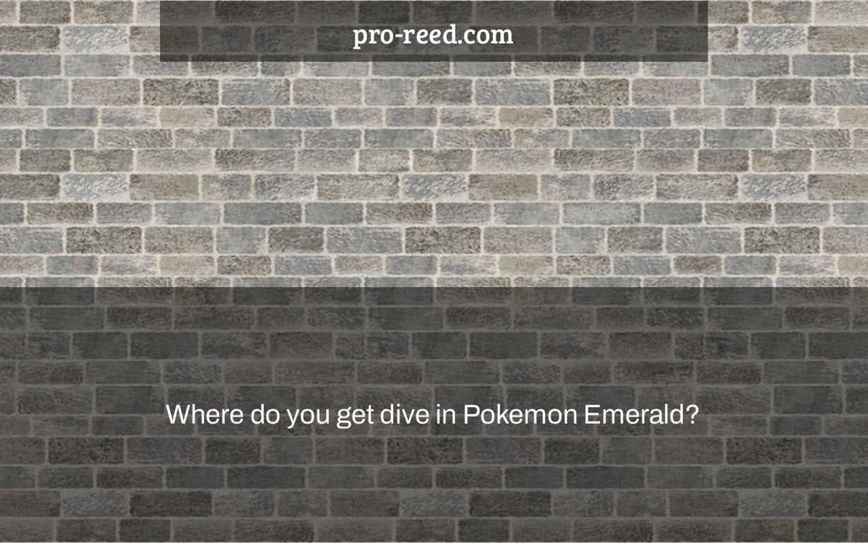 Where do you get dive in Pokemon Emerald?