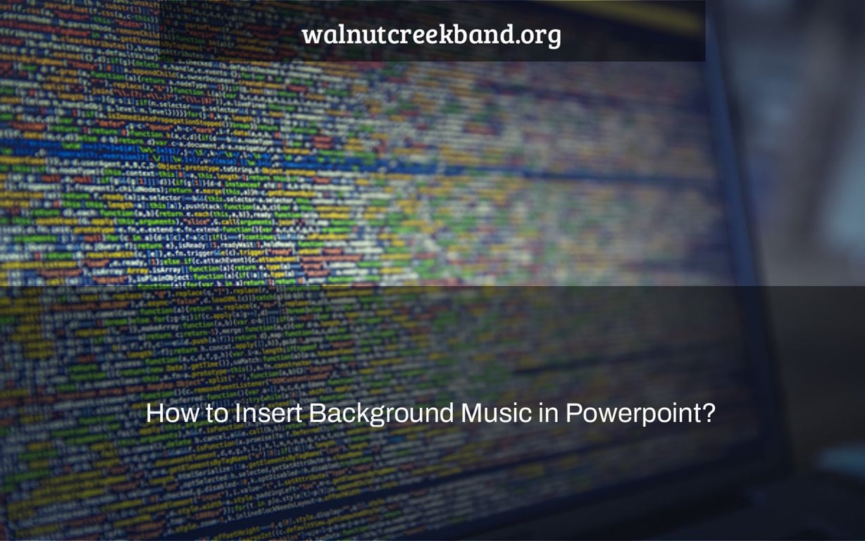 How to Insert Background Music in Powerpoint?