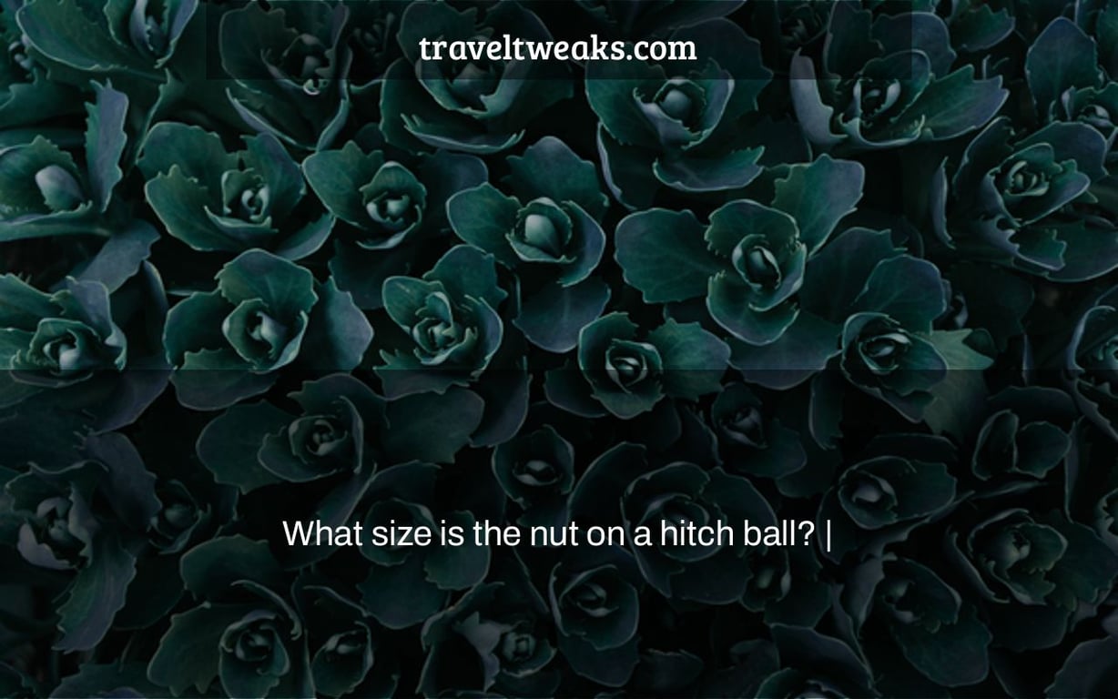 What size is the nut on a hitch ball? |