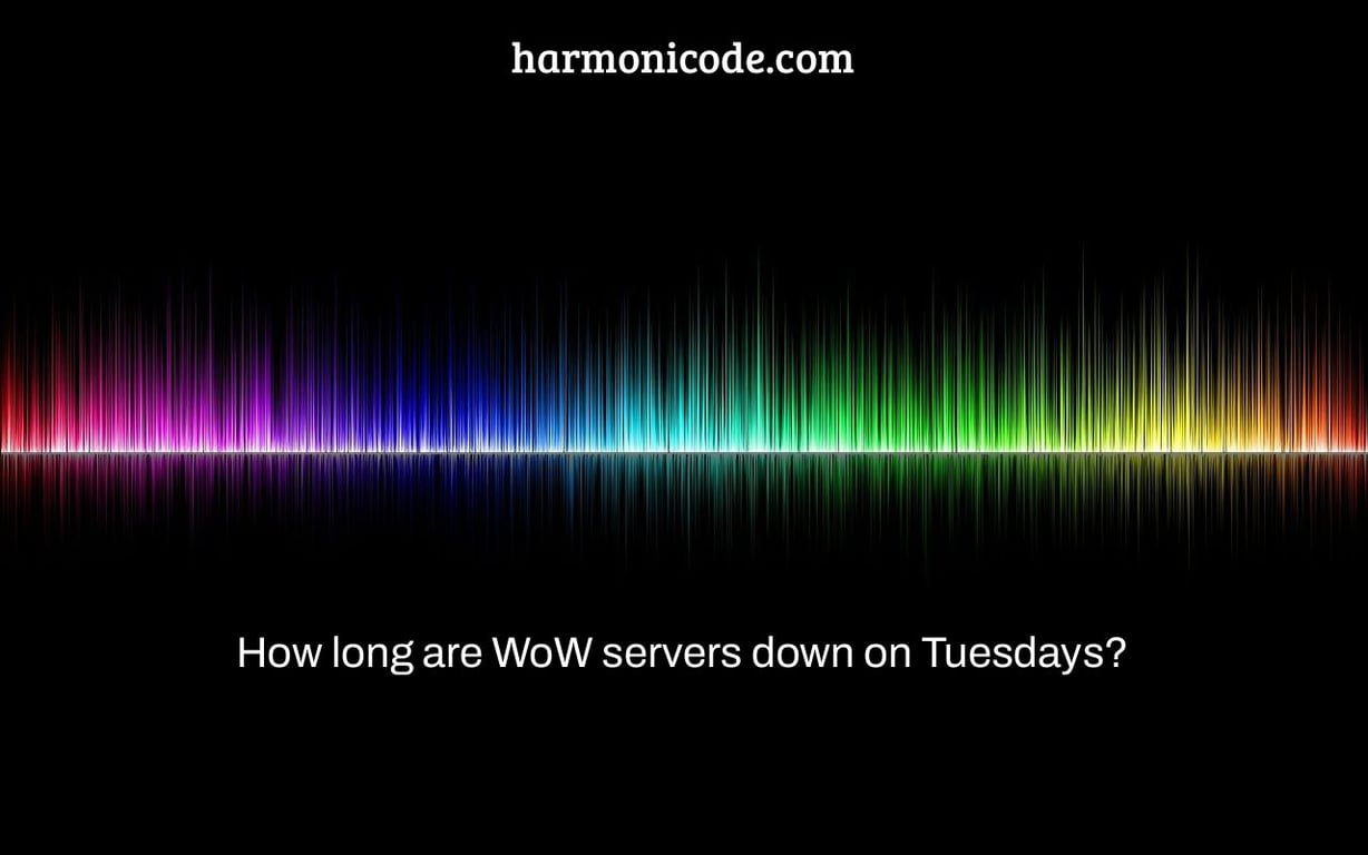 How long are WoW servers down on Tuesdays?