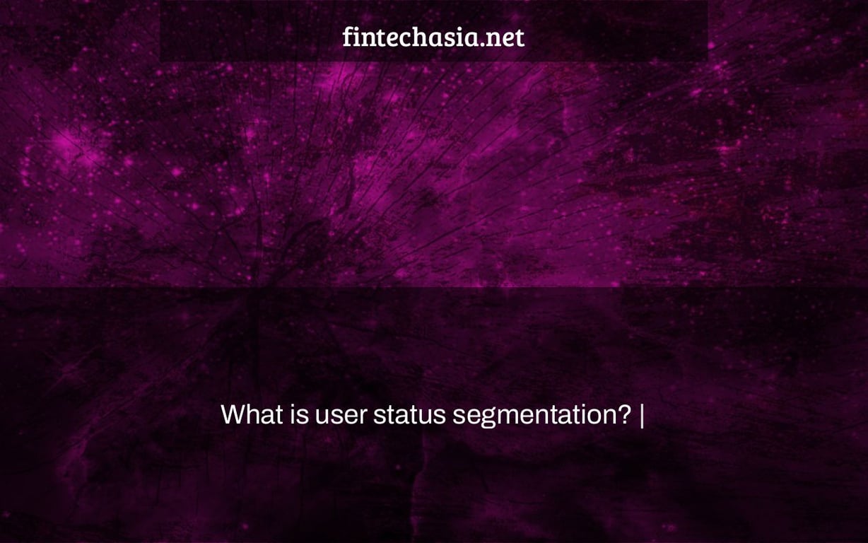 What is user status segmentation? |