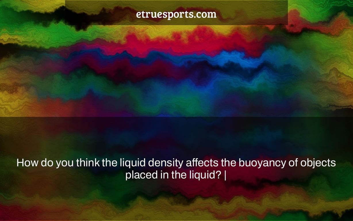 How do you think the liquid density affects the buoyancy of objects placed in the liquid? |
