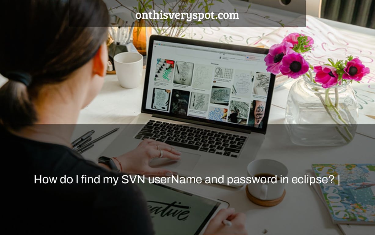 How do I find my SVN userName and password in eclipse? |
