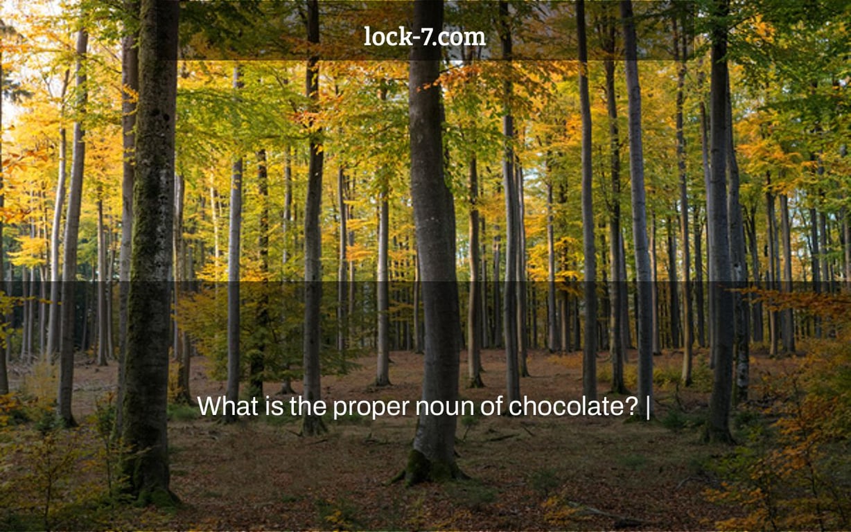 What is the proper noun of chocolate? |