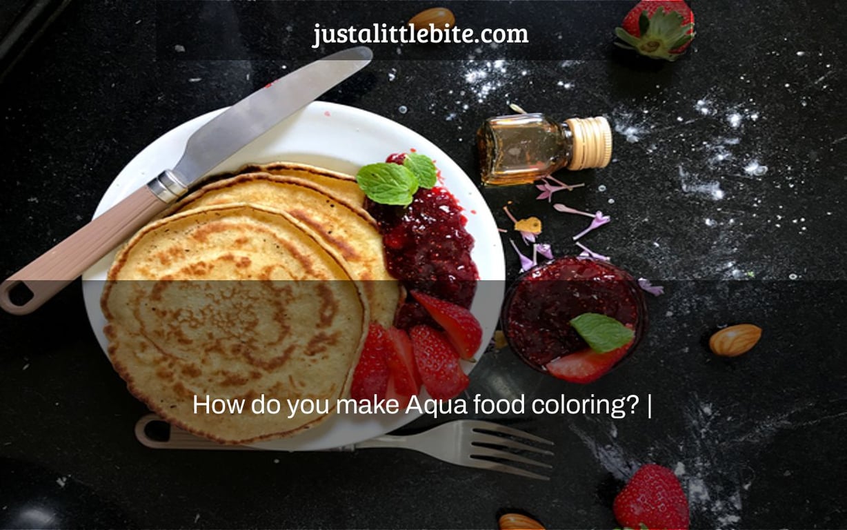 How do you make Aqua food coloring? JustALittleBite