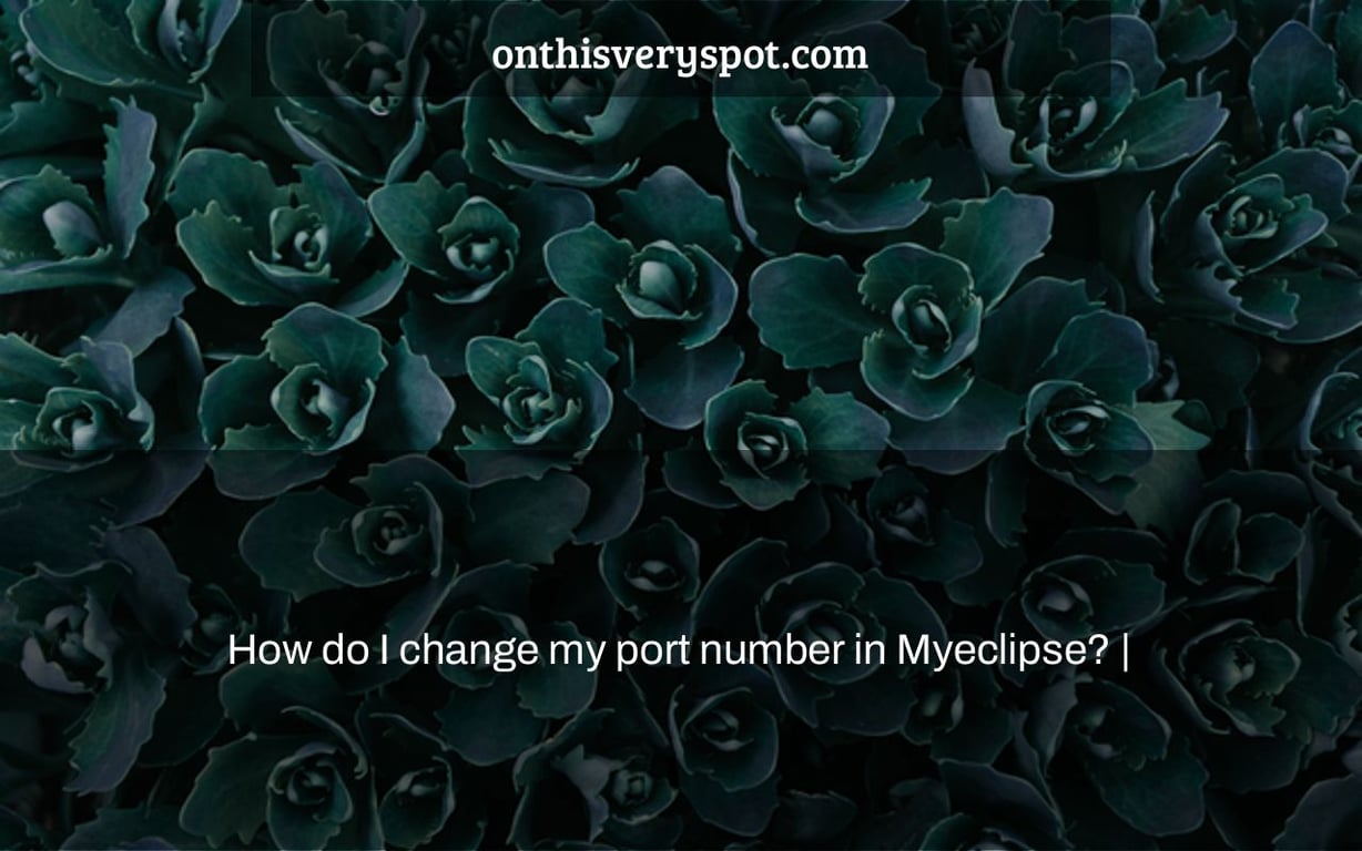 How do I change my port number in Myeclipse? |