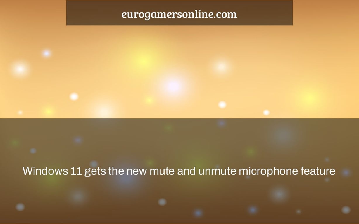 Windows 11 gets the new mute and unmute microphone feature