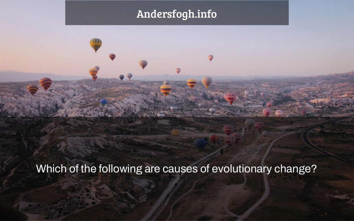 Which of the following are causes of evolutionary change?