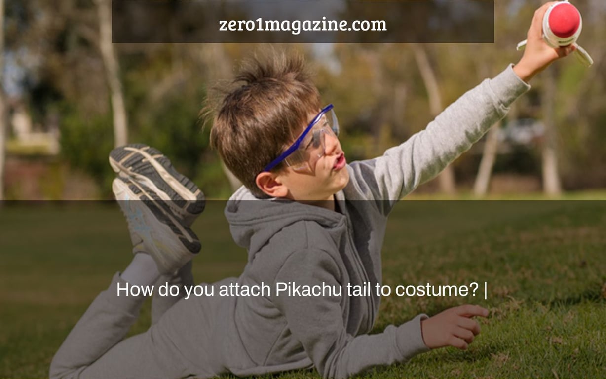 How do you attach Pikachu tail to costume? |