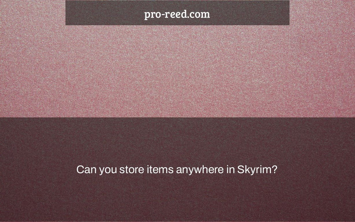 Can you store items anywhere in Skyrim?