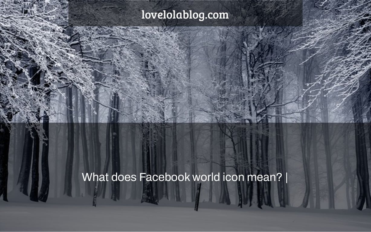 What does Facebook world icon mean? |