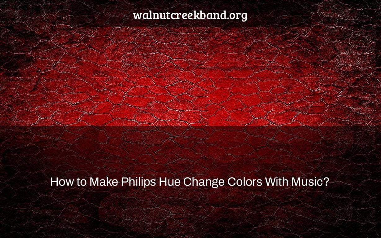 How to Make Philips Hue Change Colors With Music?