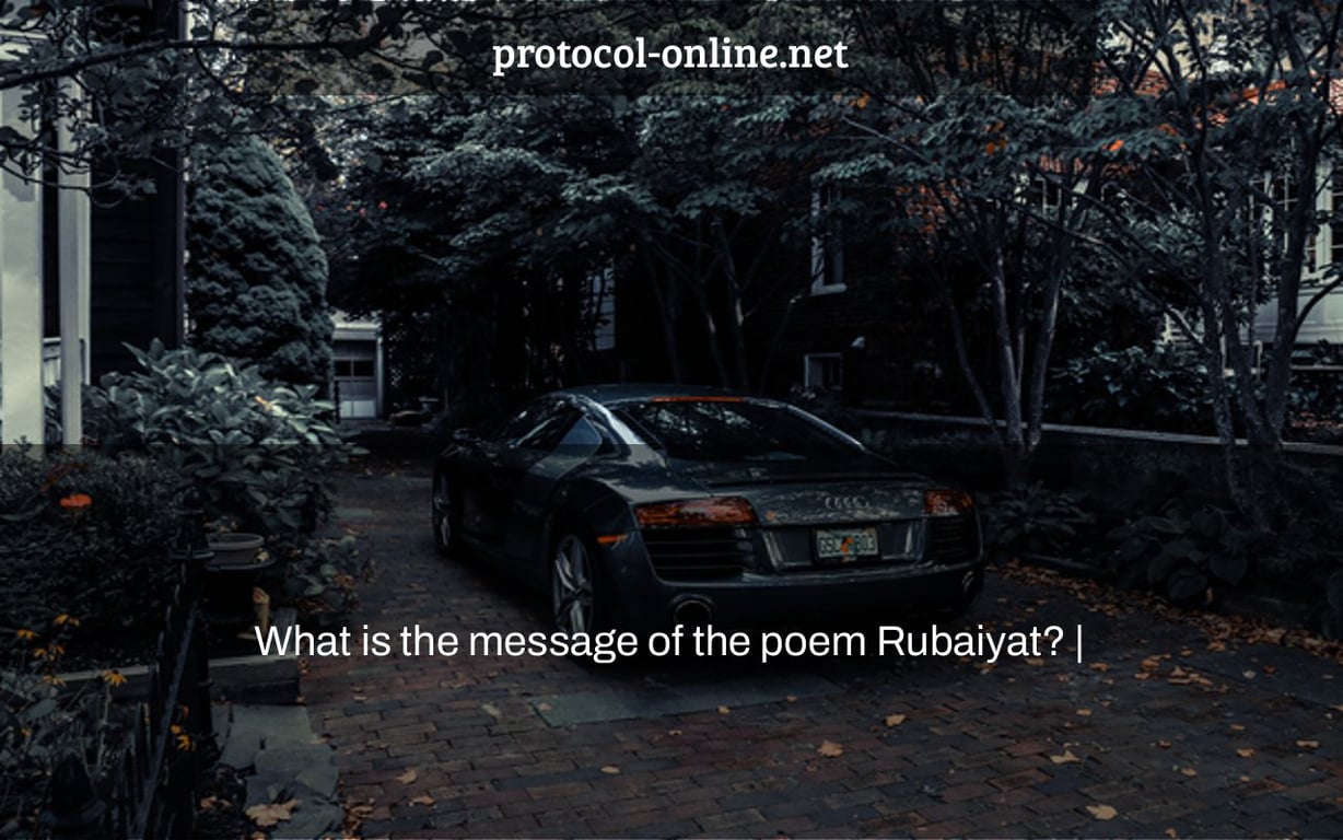 What is the message of the poem Rubaiyat? |