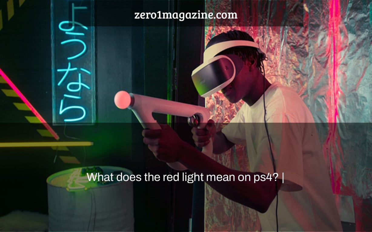 What does the red light mean on ps4? |