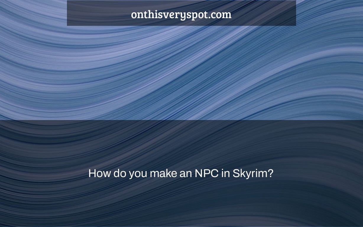 How do you make an NPC in Skyrim?