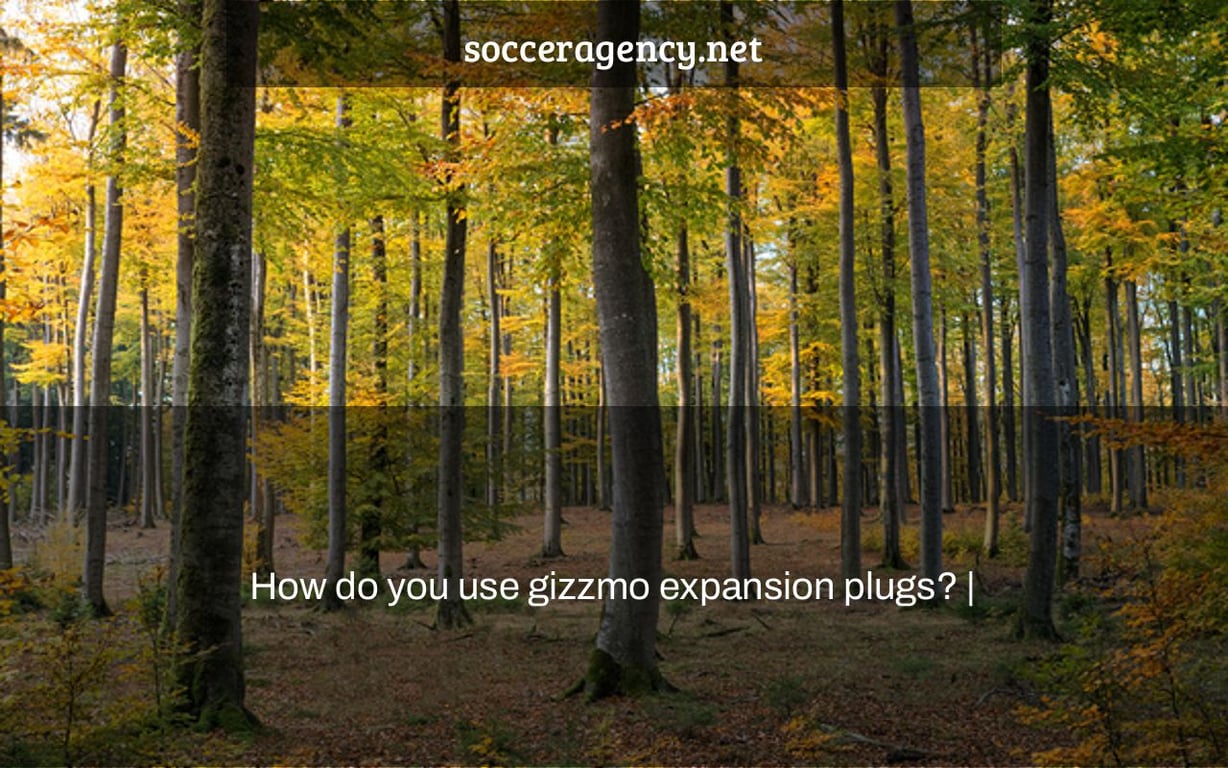 How do you use gizzmo expansion plugs? |