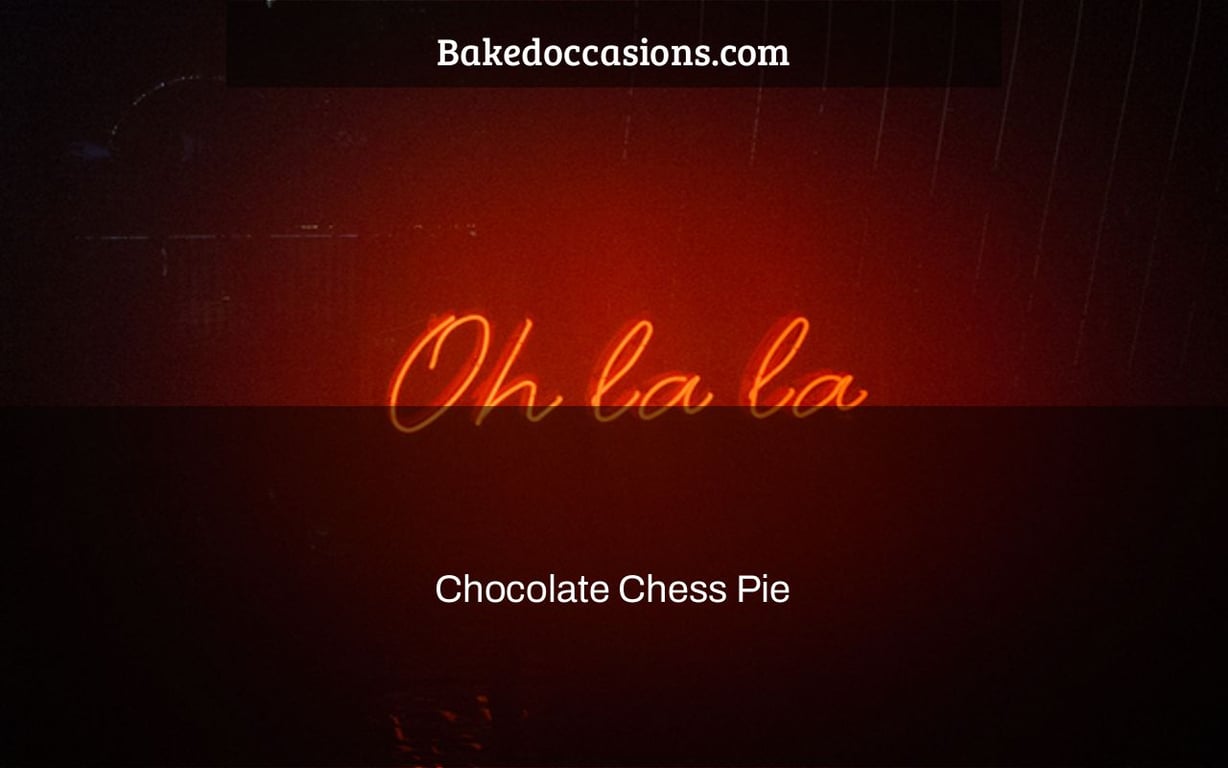 Chocolate Chess Pie