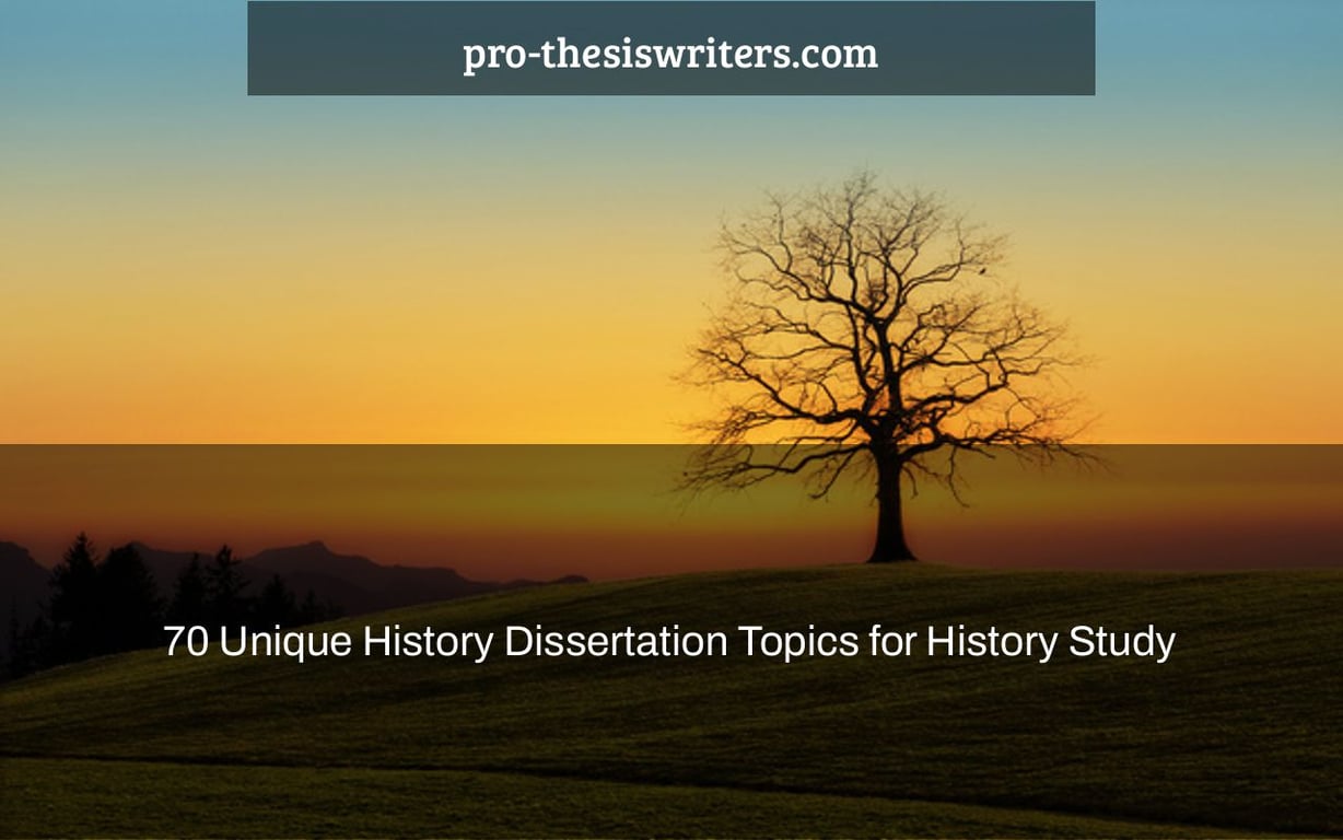 70 Unique History Dissertation Topics for History Study