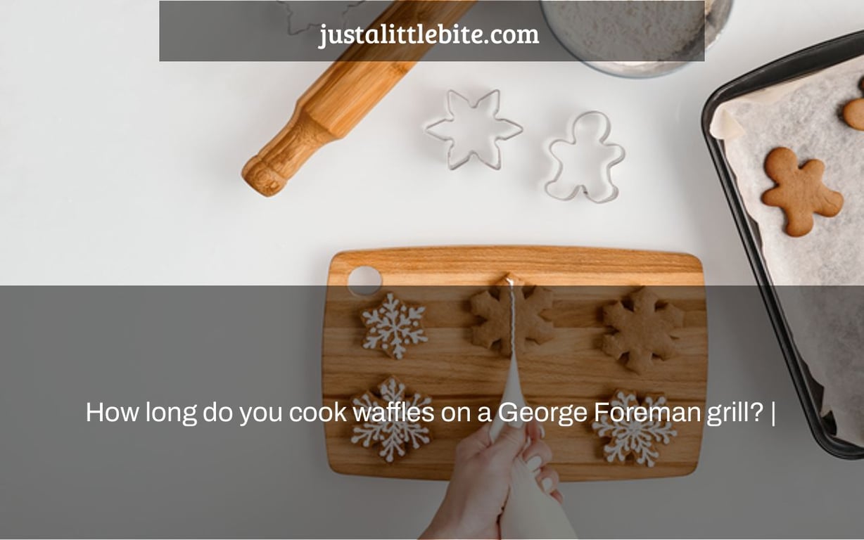 How long do you cook waffles on a Foreman grill? JustALittleBite