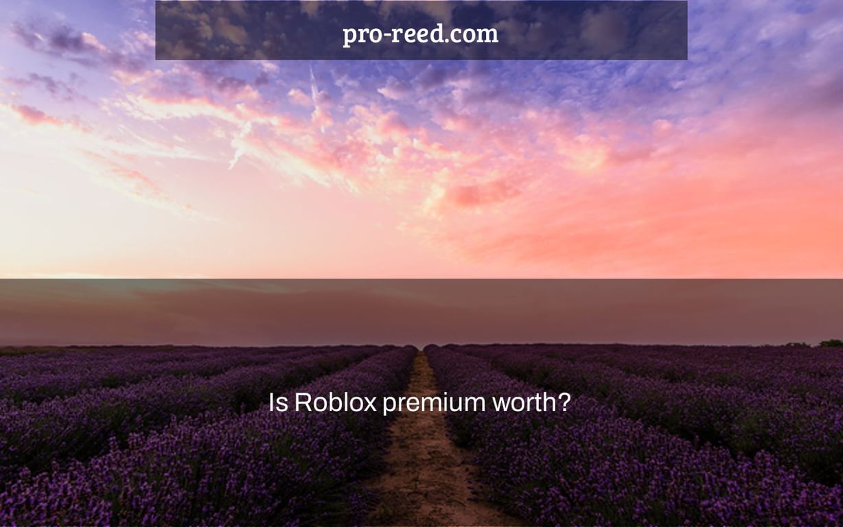 Is Roblox premium worth?