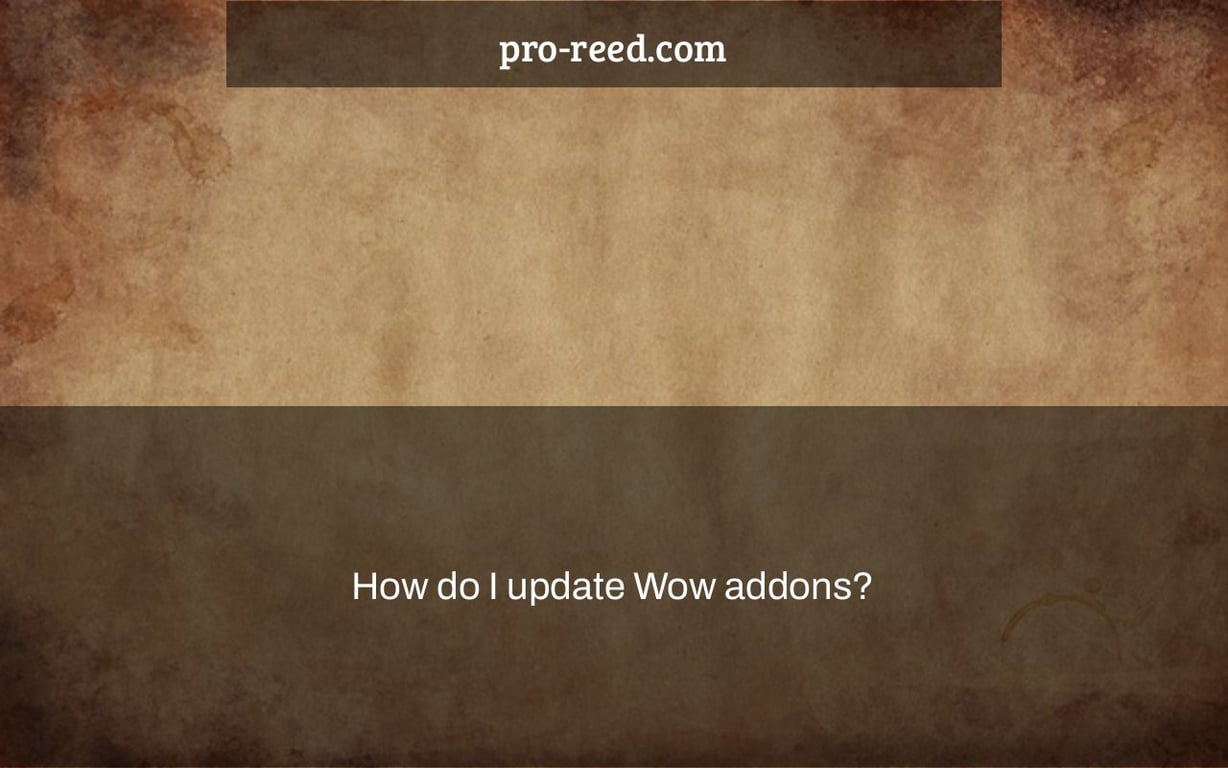 How do I update Wow addons?