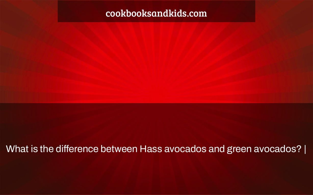 What is the difference between Hass avocados and green avocados? |